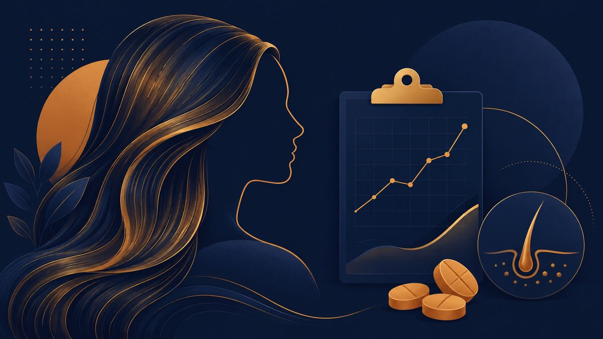 Ilustra&ccedil;&atilde;o sobre estudo cl&iacute;nico de calv&iacute;cie feminina